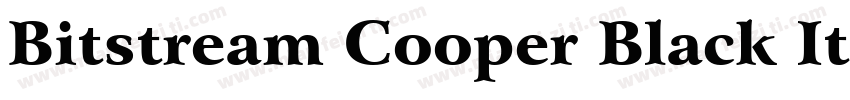 Bitstream Cooper Black Itali字体转换